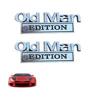 Lot de 2 emblèmes autocollants 3D en métal pour voiture, camion, SUV, moto, résistant aux intempéries, décalcomanies amusantes pour hayon latéral et arrière