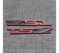 Lot de 2 emblèmes de voiture Z51 badge 3D plaque nominative lettre compatible avec C5 C6 C7 Corvette (rouge)