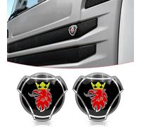 Lot de 2 emblèmes Griffin pour calandre avant de camion Scania - Accessoires extérieurs de rechange 1401610 (noir)