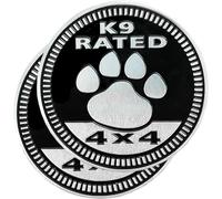 Lot de 2 emblèmes ronds en métal 3D pour voiture, 10,2 x 10,2 cm, compatibles avec véhicules, camions, VUS, camping-cars (A1)