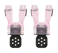 Lot de 2 embouchures de plongée malléables compatibles avec la plupart des régulateurs avec double anti-fuite et sécurité (rose)
