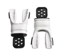 Lot de 2 embouchures de plongée malléables, régulateur de morsure en silicone avec ajustement, design anti-fuite pour équipement de plongée standard (blanc)