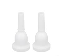 Lot de 2 embouchures de trombone en plastique ABS pour alto et ténor, accessoire d'entraînement léger pour étudiants débutants, noir (saxophone ténor blanc)