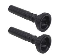 Lot de 2 embouchures de trompette en ABS de qualité alimentaire pour instruments à vent professionnels en laiton noir et blanc