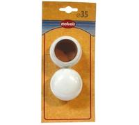 Lot de 2 embouts anglais - D:35 mm - blanc