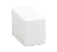 Lot de 2 embouts blanc pour moulure, H. 1.8 x P.1.8 cm