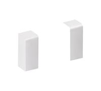 Lot de 2 embouts blanc pour plinthe, H. 10 x P.3.7 cm