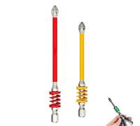 Lot de 2 embouts cruciformes magnétiques antidérapants avec ressort, résistants aux chocs, plus de glissement des dents de scie, tige hexagonale pour perceuse électrique, libération rapide, idéal pour
