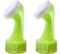 Lot de 2 embouts d'arrosage verts pour bouteilles - Tête d'arroseur pour arrosoir de jardin - Embout d'arrosage - Buse en PVC - Tête d'arrosage pour plantes - Pour bouteilles en plastique