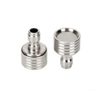 Lot de 2 embouts de buse de nettoyeur haute pression pour lavage doux avec connecteur rapide 1/4 en acier inoxydable pour lavage doux basse pression haut débit grand angle pour lavage de voiture