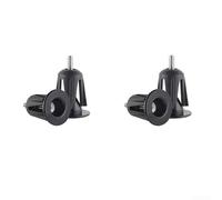 Lot de 2 embouts de guidon de vélo en alliage avec verrou sécurisé | Construction en alliage d'aluminium, verrouillage d'extension sécurisé, empêche l'entrée de poussière, 2 paires incluses