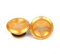 Lot de 2 embouts de guidon de vélo en alliage d'aluminium, 27,7 x 15,4 mm, finition anodisée résistante à la rouille, paire légère de 15 g, pour vélos de route et VTT (doré)