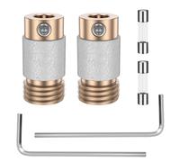 Lot de 2 embouts de ponçage diamantés de 5/8" pour vitrail, avec 2 clés Allen et 2 tubes de sécurité - Accessoires pour vitrail - Embouts de ponçage diamantés pour vitrail - Ponceuse automatique