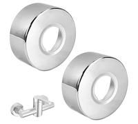 Lot de 2 embouts de robinet de douche, 66 x 25 x 30 mm, couvercle décoratif en acier inoxydable, clés de passage d'eau de bain, rosace (2)