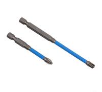 Lot de 2 embouts de tournevis cruciformes spéciaux pour électriciens, fente magnétique pour outil Phillips FPH2, options de longueur 65 mm, 110 mm, 150 mm, résistance à la rouille (2 pièces (65 mm +