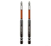 Lot de 2 embouts de tournevis PH2 en alliage d'acier haute dureté HRC62