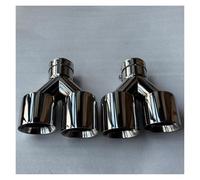Lot De 2 Embouts D'échappement Doubles En Y Pour Voiture Double Sortie Argentée Pour Toutes Les Voitures Embouts D'éChappement(ID 76MM-OD 76MM)