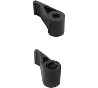 Lot de 2 Embouts d'Espagnolette - Composite Noir ou Blanc - pour Tringle ou Tige d'Espagnolette - Bloque vos Volets Battants - à Visser - Embout Court Haut et Bas - Fabrication Française (Noir)