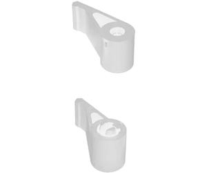 Lot de 2 Embouts d'Espagnolette - Composite Noir ou Blanc - pour Tringle ou Tige d'Espagnolette - Bloque vos Volets Battants - à Visser - Embout Court Haut et Bas - Fabrication Française (Blanc)