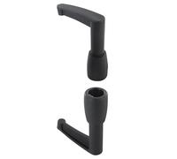 Lot de 2 Embouts d'Espagnolette - Haut et Bas - Composite Noir - pour Tringle Barre de Volet Battant - Fabrication Française - Embout pour Volet Battant Bois PVC ou Aluminium