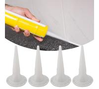 Lot de 2 embouts en plastique pour colle structurelle pour calfeutrage, compatible avec colle souple pour la construction et l'amélioration de la maison (4 pièces)
