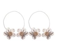 Lot de 2 embrasses de rideaux à fleurs japonaises en corde de fer avec cordon de serrage