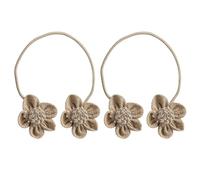 Lot de 2 embrasses de rideaux à fleurs japonaises en corde de fer avec cordon de serrage