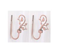 Lot de 2 embrasses de rideaux robustes en forme de U - Fixation murale - Avec vis - Antirouille