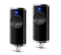 Lot de 2 émetteurs manuels compatibles avec Hörmann, ouvre-porte de garage à 4 fonctions - Compatible avec Hörmann HSE2-868-BS, HSE-4-868-BS, HS4-868-BS, HS1-868-BS, HSS4-868-BS - Noir