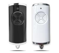 Lot de 2 émetteurs portatifs pour porte de garage 868,3 BS MHz - Compatible avec Hörmann bs HSM4 HSE2 HS1 HS4 HSZ1 HSZ1 HSZ2 - Noir et blanc