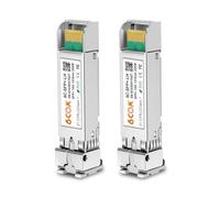Lot de 2 émetteurs-récepteurs SFP+ 10 GBase-LR SFP+, module monomode double LC 10 G pour Cisco SFP-10G-LR, Meraki MA-SFP-10GB-LR, Ubiquiti UF-SM-10G, Mikrotik, D-Link, Supermicro et plus (DDM, 1310 nm