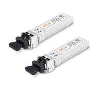 Lot de 2 émetteurs-récepteurs SFP+ 10 GBase-SR SFP+, module muiltimode double LC 10 G pour Cisco SFP-10G-SR, Meraki MA-SFP-10GB-SR, Ubiquiti UF-MM-10G, Mikrotik, Supermicro et plus (DDM, 850 nm, 300 m