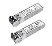 Lot de 2 émetteurs-récepteurs SFP+ 10G SFP LC MMF300m 10GBase-SR SFP+, 10G 850 nm MMF, jusqu'à 300 mètres, compatibles avec Cisco SFP-10G-SR, Meraki MA-SFP-10GB-SR, Ubiquiti UF-MM-10G, Mikrotik,