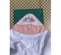 Lot de 2 emmaillotages pour nouveau-né au point de croix, 100 % coton, 75 x 75 cm, couverture vierge au point de croix