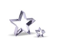 Lot de 2 emporte-pièces en acier inoxydable Petite étoile 3,3 cm