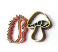 Lot de 2 emporte-pièces en forme de hérisson en forme de champignon pour biscuits, pâtisserie, fondant, décoration
