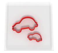 Lot de 2 emporte-pièces en forme de mini voiture 3 cm + 5 cm