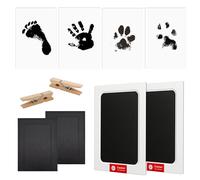 Lot de 2 empreintes de pattes de chien et chat, coffret cadeau pour bébé, dans un carton, empreintes de pattes, empreintes de pattes de chien, pour bébés, animaux domestiques et souvenir