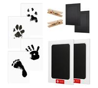 Lot de 2 empreintes de pattes de chien et chat XL - Coffret cadeau pour bébé dans un carton, empreintes de pattes, empreintes de pattes de chien, pour bébés, animaux domestiques et pour les souvenirs