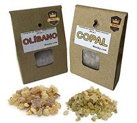 Lot de 2 encens naturels en résine - Encens en grain [ Olican et Copal ] - 2 x 50 g.