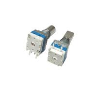 Lot de 2 encodeurs CTR type 09, interphone avec interrupteur à poussoir, 20 positions, potentiomètres impulsions, 5 broches, 17 demi-arbre