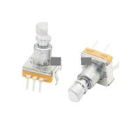 Lot de 2 encodeurs EC11, rotation à 360 degrés, 18 positions, 9 impulsions, demi-axe 15 mm, avec potentiomètre de commutation à 5 broches