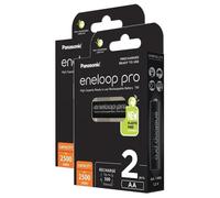 Lot de 2 Eneloops Pro Pack 2 Piles Rechargeables Mignon 2500mAh AA Ni-MH