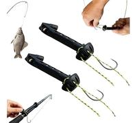 Lot de 2 enfile-mouches magnétiques universels pour la pêche à la mouche, aide au nœud pour les hameçons, les pêcheurs, les enfile-mouches, accessoire de pêche pour monter facilement les petites