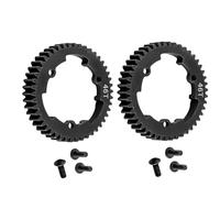 Lot de 2 engrenages droits 6447 45#Steel 46T 1 Mod en acier trempé pour Traxxas 1/10 E-Revo 2.0 VXL 1/5 X-Maxx Maxx 1/7 XO-1 (46T) Pièces de mise à niveau