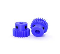 Lot de 2 engrenages droits en nylon, 1 module, 20T/22T/24T/25T, alésage fini 4/5/6/7/8/10/12 mm, moyeu de moteur en plastique machinerie(1 Module 20T Bore 10mm)