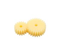 Lot de 2 engrenages droits en nylon à 2 modules 12T/13T/14T/15T/16T/17T/18T/19T, alésage brut 6 mm/8 mm, engrenage cylindrique en plastique machinerie(2 Module 15T Bore 6mm)