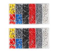 Lot de 2 ensembles de 1800 embouts de câble, 0,5 à 6 m², AWG 22-10, bornes isolées pour cordon