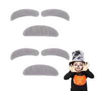 Lot de 2 ensembles de barbe simulés, accessoires de barbe artificiels, sourcils artificiels, accessoires de costume pour personnes âgées, déguisement personnalisé créatif, adapté pour les fêtes, le