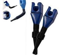 Lot de 2 entonnoirs avec tuyau, entonnoir en plastique avec bec flexible extensible, entonnoir avec tamis pour voiture, essence, diesel, liquide de lave-glace, Adblue, eau, huile, carburant (bleu)